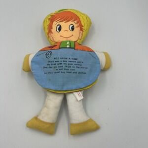Jack And The Beanstalk Plush Doll Storybook Vintage 11 Inch Story Different Face